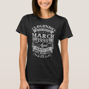 Camiseta 25 de março de 1998, Nascer de Legendas de Vintage