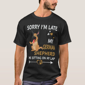 Camiseta 25 Desculpe-me pelo Atraso Meu Pastor Alemão Estav