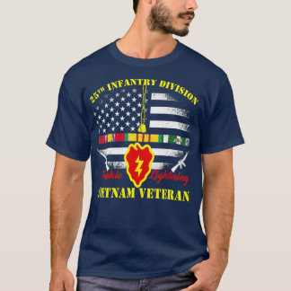 Camiseta 25 Divisão de Infantaria Vietnã Teto Veterano Viet