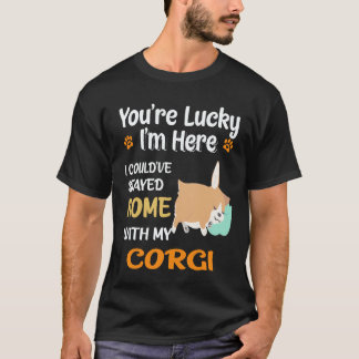 Camiseta 25 Eu poderia ter ficado em casa com Corgi