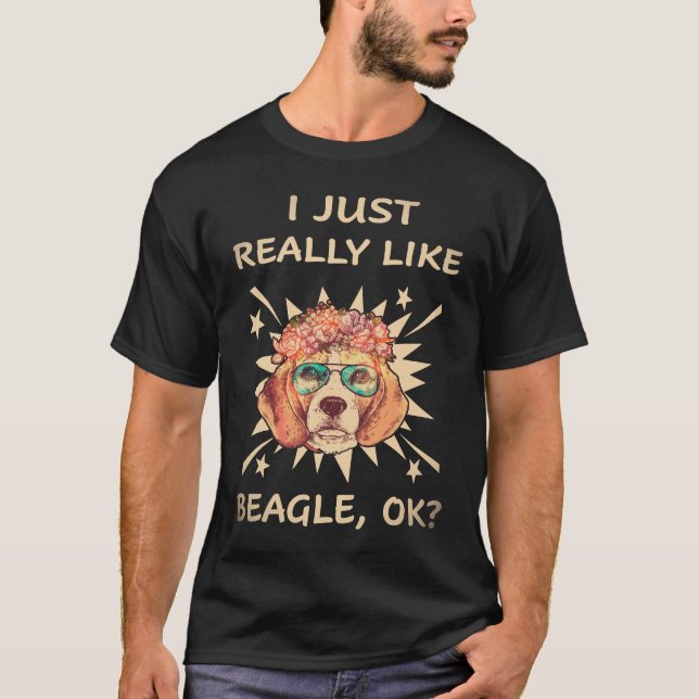 Camiseta 25 Eu simplesmente gosto muito de Beagle (Frente)