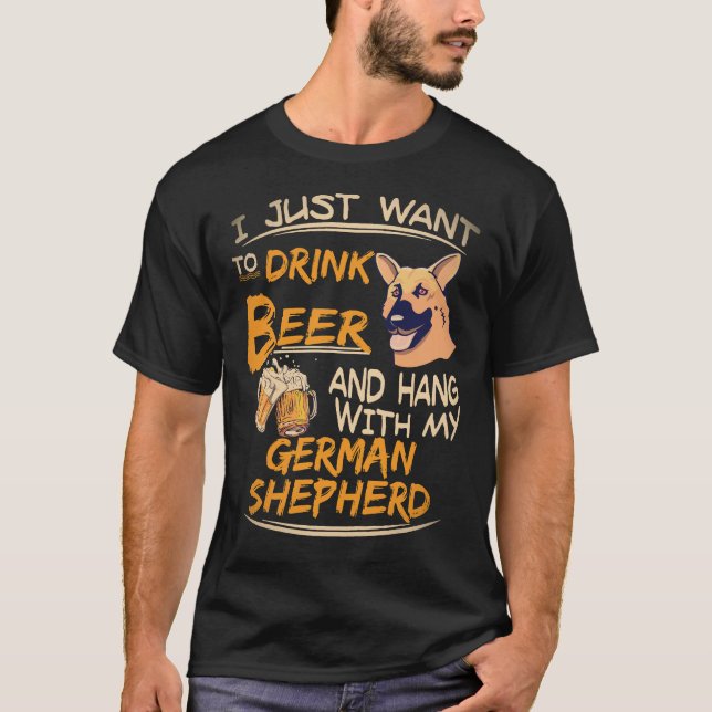 Camiseta 25 Eu só quero beber cerveja e ficar com meu germ (Frente)