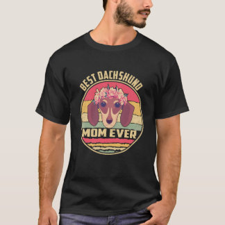 Camiseta 25 Melhores Dachshund Mãe Eternamente Vintage