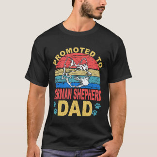 Camiseta 25 Promovido a Pai de Pastor Alemão Pastor Alemão