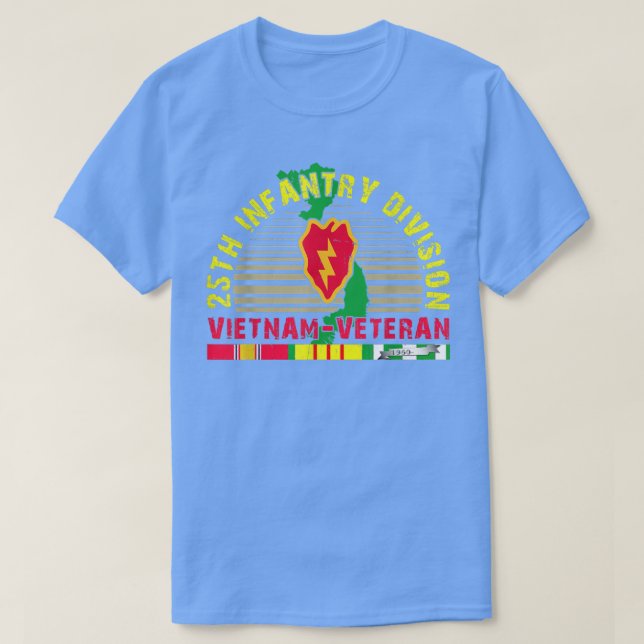 Camiseta 25th Infantry Division Vietnam Veteran  (Frente do Design)