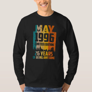Camiseta 26.º aniversário 26 anos é incrível desde maio de 
