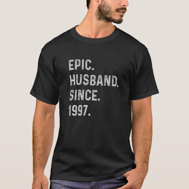 Camiseta 26.º Aniversário do Casamento 26 Anos - Epic Husba (Frente)