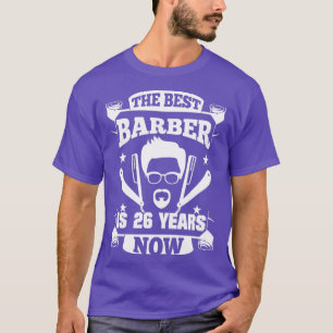 Camiseta 26.º Aniversário Presente Barber 26 Anos Barbersho