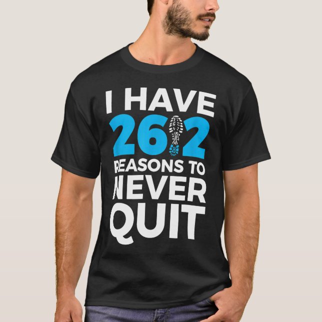 Camiseta 26.2 Motivational Marathon Runner (Frente)