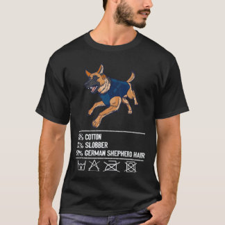 Camiseta 26 Algodão Baba Pastor Alemão cabelo Pastor Alemão