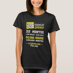 Camiseta 26 anos de assistência financeira para aposentador