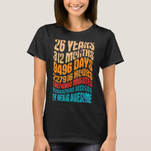 Camiseta 26 anos de idade 26.o aniversário Legal Vintage Re