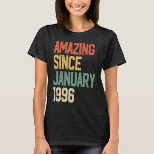 Camiseta 26 anos de idade incrível desde janeiro de 1996 26