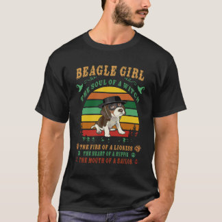 Camiseta 26 Beagle Girl Ele Almoça O Fogo O Coração A Boca