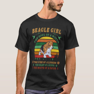 Camiseta 26 Beagle Girl Ele Almoça O Fogo O Coração A Boca