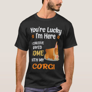 Camiseta 26 Eu Poderia Ter Ficado em Casa Com Corgi