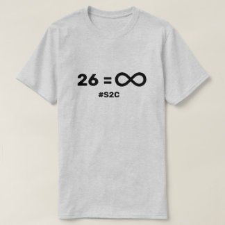 Camiseta 26 letras, possibilidades infinitas