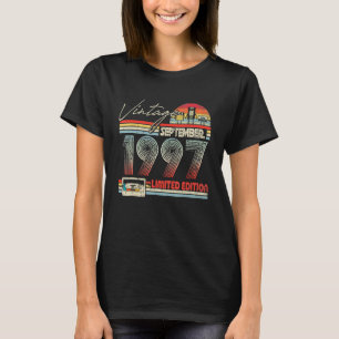 Camiseta 26.o aniversário Cassete Vintage de setembro de 19
