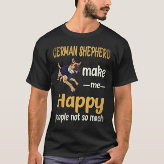 Camiseta 26 Pastores Alemães Me Fazem Feliz Pessoas Não Tan
