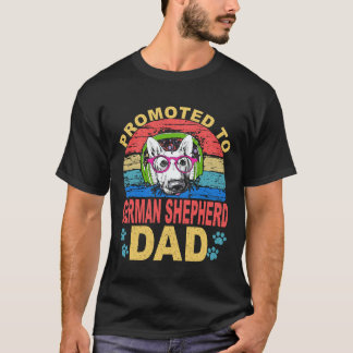 Camiseta 26 Promovido a Pai de Pastor Alemão Pastor Alemão