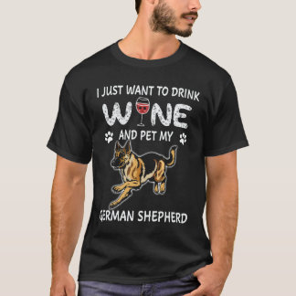 Camiseta 26 Só Quero Beber Vinho E Fazer Carinho No Meu Pas