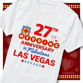 Camiseta 27º Aniversário de Casamento Fabuloso Casal de Las