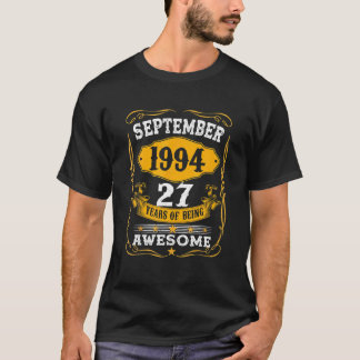 Camiseta 27º Aniversário Oferece 27 Anos De Idade Incrível 