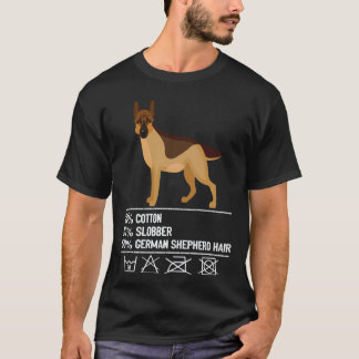 Camiseta 27 Algodão Baba Pastor Alemão cabelo Pastor Alemão