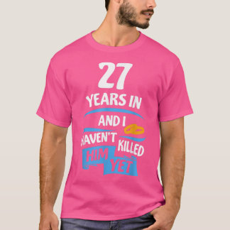 Camiseta 27 anos de aniversário de Dama Ideia para seu 27º 