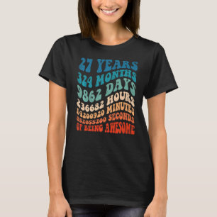 Camiseta 27 anos de idade 27.o aniversário Legal Vintage Re