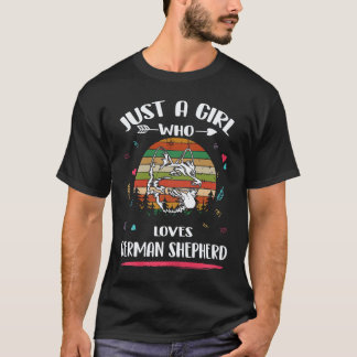 Camiseta 27 Apenas Uma Garota Que Ama Pastor Alemão