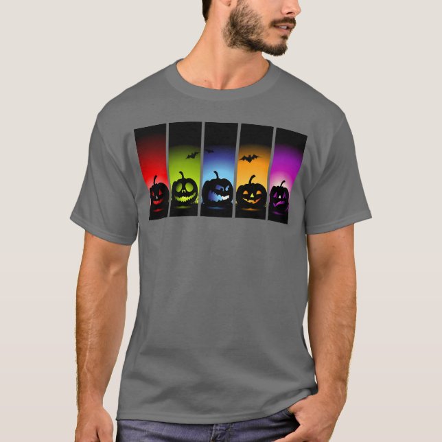 Camiseta 27 Halloween Pumpkin engraçado (Frente)