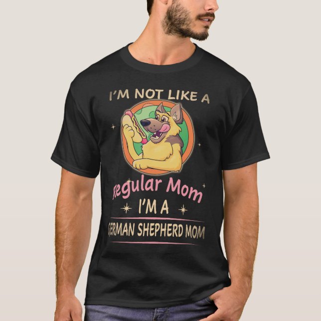 Camiseta 27 Não Sou Como Uma Mãe Normal Sou Uma Mãe Pastor  (Frente)