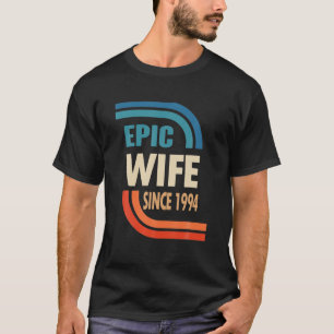 Camiseta 28º Aniversário De Casamento Para Ela - Esposa Epi