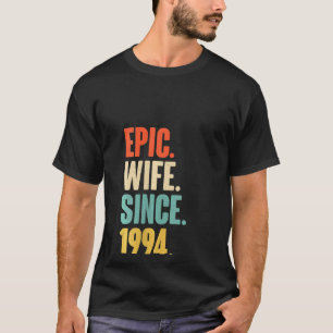 Camiseta 28º Aniversário De Casamento Para Sua Esposa Epic 