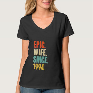 Camiseta 28º Aniversário De Casamento Para Sua Esposa Epic