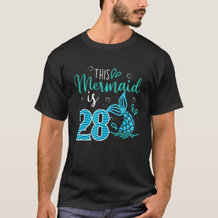 Camiseta 28º aniversário Esta Sereia Tem 28 Anos