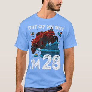 Camiseta 28º Aniversário Monstro Caminhão fora do meu camin
