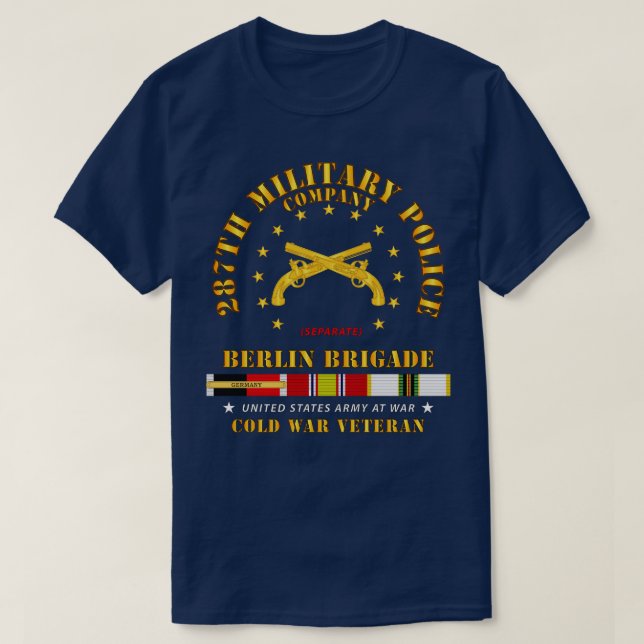 Camiseta 287.a Empresa Militar de Polícia Berlin Bde w OCCU (Frente do Design)