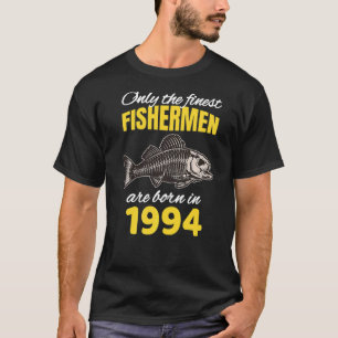 Camiseta 28.º aniversário Os pescadores estão Nasceres na p