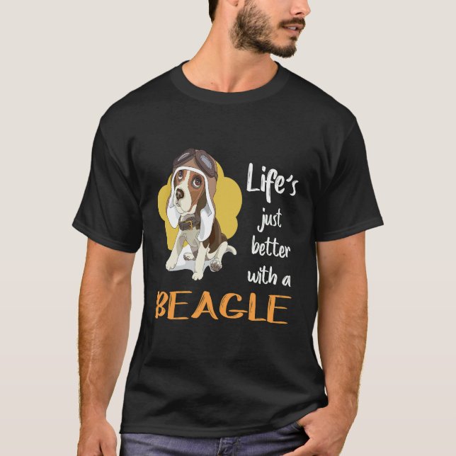 Camiseta 28 A Vida É Melhor Com Um Beagle (Frente)