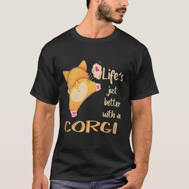 Camiseta 28 A Vida é Só Melhor Com Um Corgi (Frente)