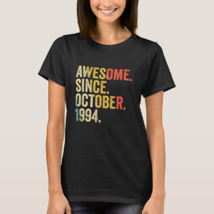 Camiseta 28 anos 28 anos Aniversário incrível desde outubro
