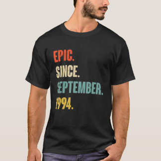 Camiseta 28 anos 28 anos Epic de aniversário desde 1 de set