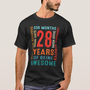 Camiseta 28 Anos De Idade 28 Anos De Awesom