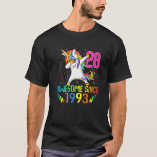 Camiseta 28 Anos De Idade, 28 Anos, Menina De Dabbing Do Un