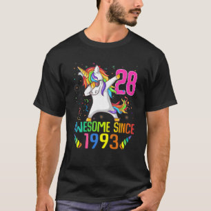 Camiseta 28 Anos De Idade, 28 Anos, Menina De Dabbing Do Un