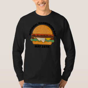 Camiseta 28 de maio Celebração do Dia Nacional do Hambúrgue