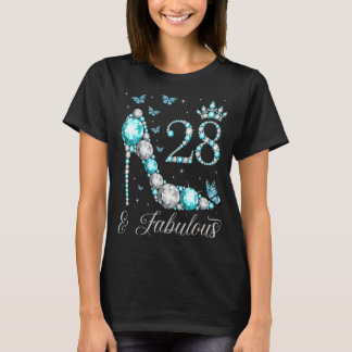 Camiseta 28 e fabuloso 28 anos 28 anos Rainha do Aniversári