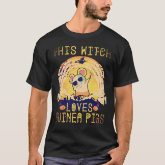 Camiseta 28 Esta Bruxa Ama Porquinhos-da-índia Halloween